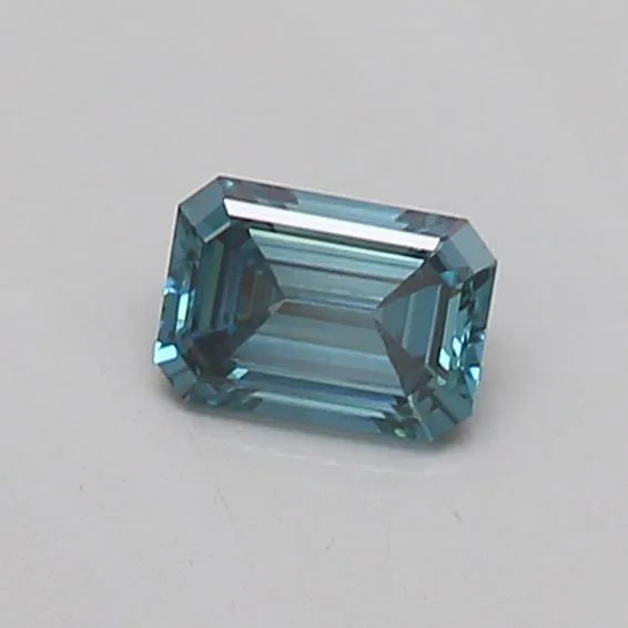 0.15ct Emerald Lab Grown Diamond (Colour Fancy Vivid Blue, Clarity VVS2, IGI Certified)