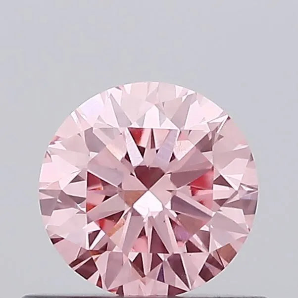 0.53ct Round Lab Grown Diamond (Colour Fancy Vivid Pink, Clarity VS1, Cut EX, IGI Certified)