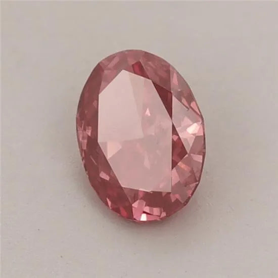0.59ct Oval Lab Grown Diamond (Colour Fancy Vivid Pink, Clarity VVS2, IGI Certified)