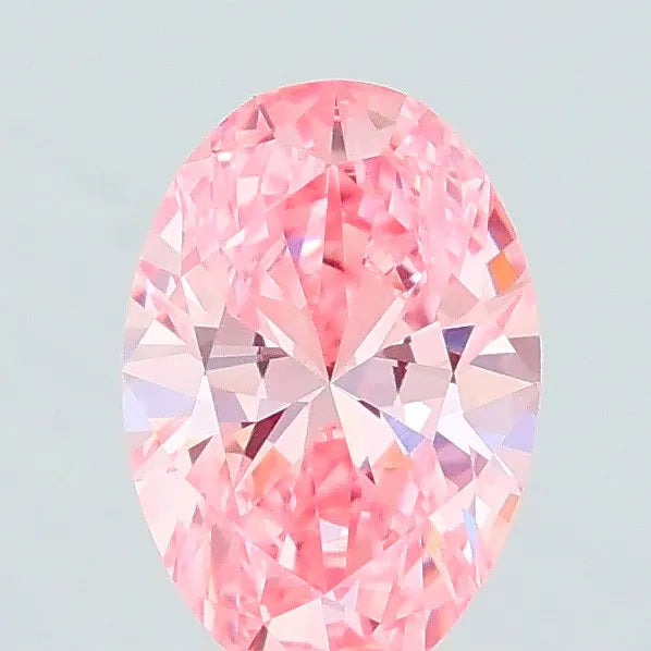 0.62ct Oval Lab Grown Diamond (Colour Fancy Vivid Pink, Clarity VVS2, IGI Certified)