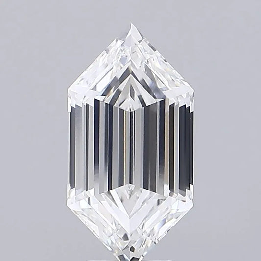 4.09ct Hexagonal Lab Grown Diamond (Colour E, Clarity VVS2, IGI Certified)