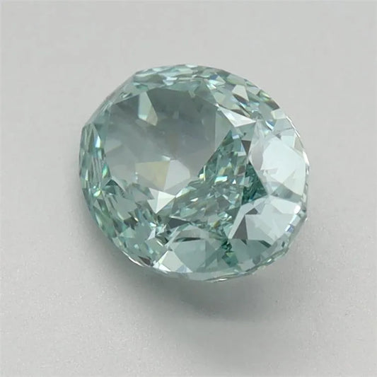 1.16ct Oval Lab Grown Diamond (Colour Fancy Vivid Blue Green, Clarity VS1, IGI Certified)