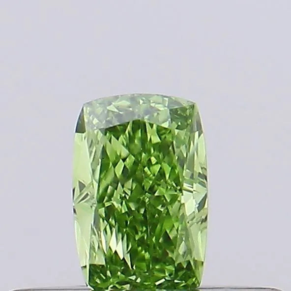 0.15ct Cushion modified Lab Grown Diamond (Colour Fancy Vivid Green, Clarity VVS2, IGI Certified)