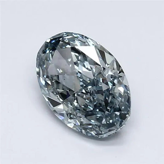 1.34ct Oval Lab Grown Diamond (Colour Fancy Intense Blue, Clarity VS2, IGI Certified)