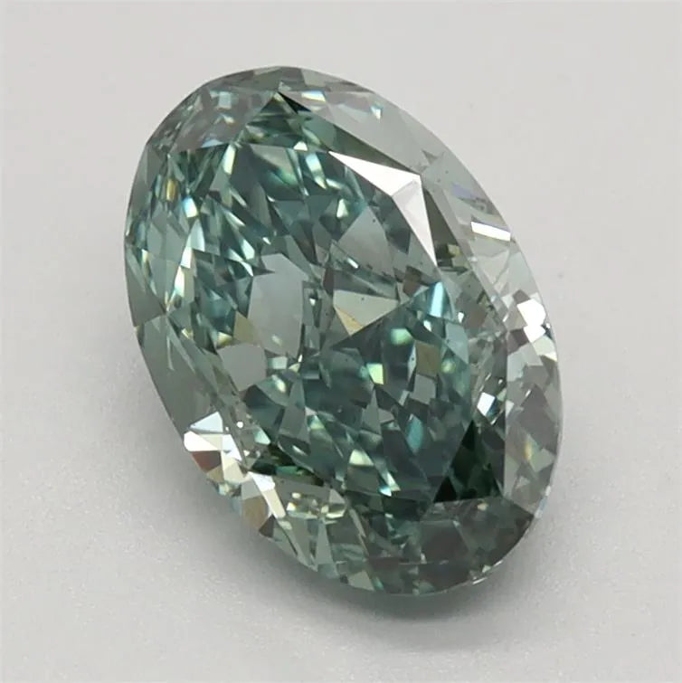 1.36ct Oval Lab Grown Diamond (Colour Fancy Intense Green, Clarity VS1, IGI Certified)