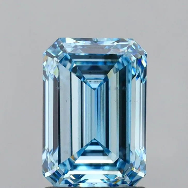 1.97ct Emerald Lab Grown Diamond (Colour Fancy Intense Blue, Clarity VS2, IGI Certified)