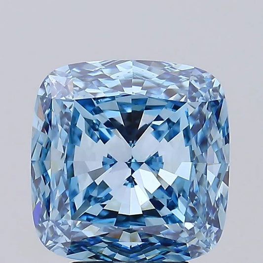 5.07ct Cushion modified Lab Grown Diamond (Colour Fancy Blue, Clarity VS1, IGI Certified)