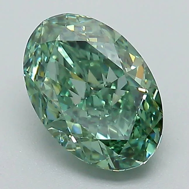 1.49ct Oval Lab Grown Diamond (Colour Fancy Vivid Green, Clarity VS1, IGI Certified)