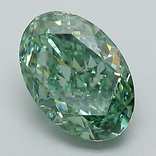 1.49ct Oval Lab Grown Diamond (Colour Fancy Vivid Green, Clarity VS1, IGI Certified)