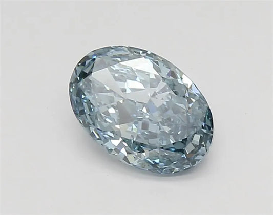 1.10ct Oval Lab Grown Diamond (Colour Fancy Vivid Blue, Clarity VS1, IGI Certified)