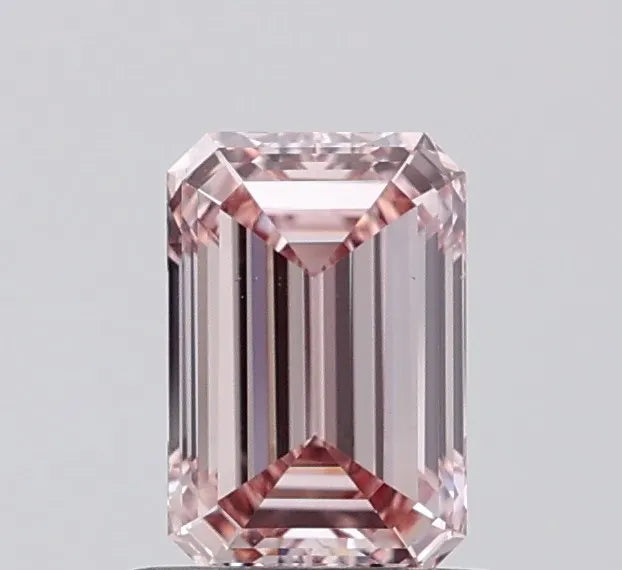 1.01ct Emerald Lab Grown Diamond (Colour Fancy Light Pinkish Brown, Clarity VS1, IGI Certified)
