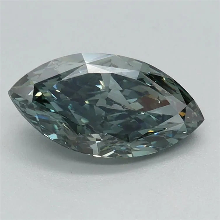 1.04ct Marquise Lab Grown Diamond (Colour Fancy Deep Gray Green, Clarity VS1, IGI Certified)
