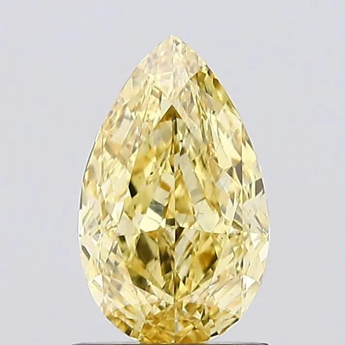 1.11ct Pear Lab Grown Diamond (Colour Fancy Vivid Yellow, Clarity VS2, IGI Certified)