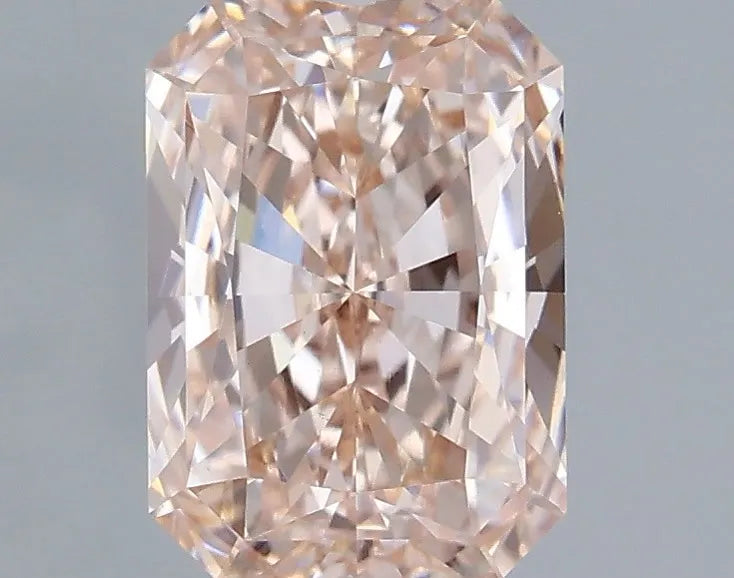 1.28ct Radiant Lab Grown Diamond (Colour Fancy Brownish Pink, Clarity VS1, IGI Certified)