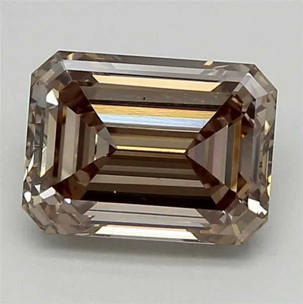 1.45ct Emerald Lab Grown Diamond (Colour Fancy Light Gray Brown, Clarity VS1, IGI Certified)