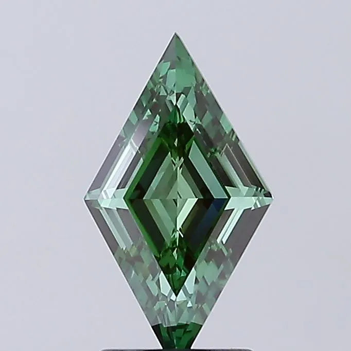 1.50ct Lozenge Lab Grown Diamond (Colour Fancy Vivid Green, Clarity VS2, IGI Certified)