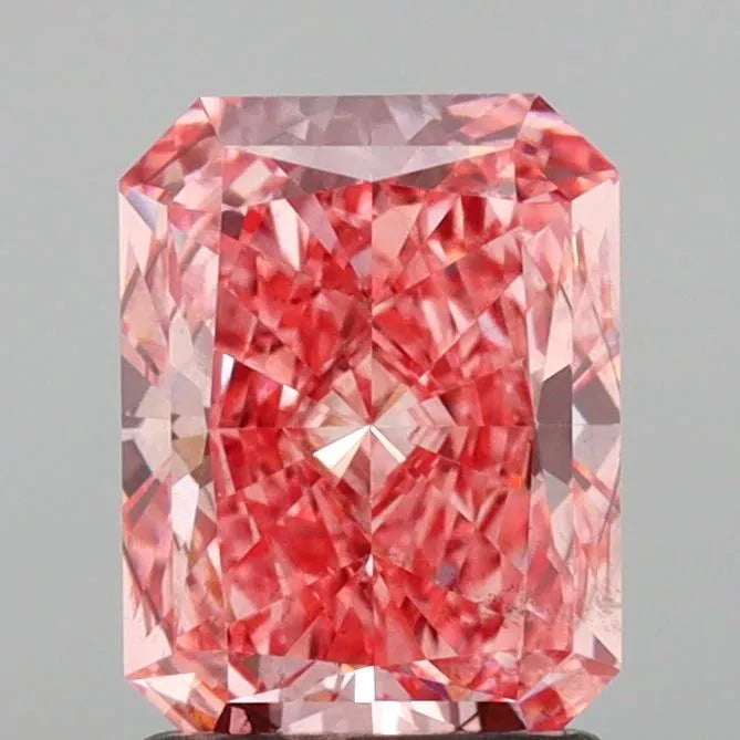 1.52ct Radiant Lab Grown Diamond (Colour Fancy Vivid Pink, Clarity SI1, IGI Certified)
