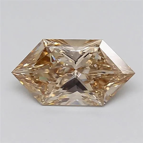 1.73ct Hexagonal Lab Grown Diamond (Colour Fancy Light Brown, Clarity VS1, IGI Certified)