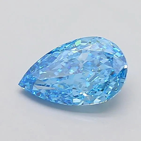 1.94ct Pear Lab Grown Diamond (Colour Fancy Vivid Blue, Clarity VVS2, IGI Certified)