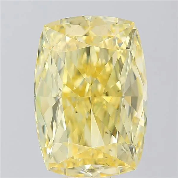 10.20ct Cushion modified Lab Grown Diamond (Colour Fancy Intense Yellow, Clarity VS2, IGI Certified)