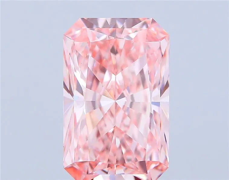 7.10ct Radiant Lab Grown Diamond (Colour Fancy Vivid Pink, Clarity VS1, IGI Certified)