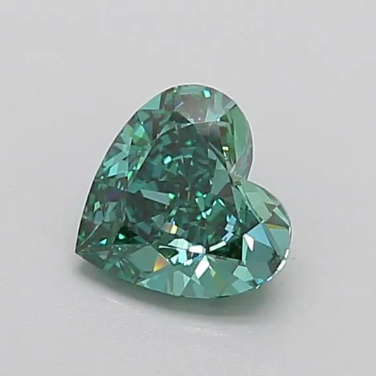 1.10ct Heart Lab Grown Diamond (Colour Fancy Vivid Green, Clarity VS1, IGI Certified)