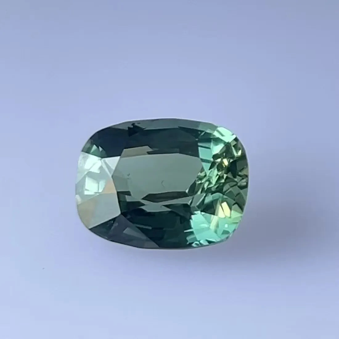 2.00ct Cushion Natural Sapphire (Colour Green, Clarity Slightly Included, Cut Faceted)