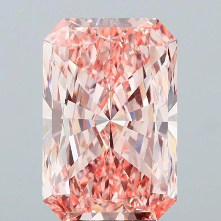 7.06ct Radiant Lab Grown Diamond (Colour Fancy Vivid Pink, Clarity VS1, IGI Certified)