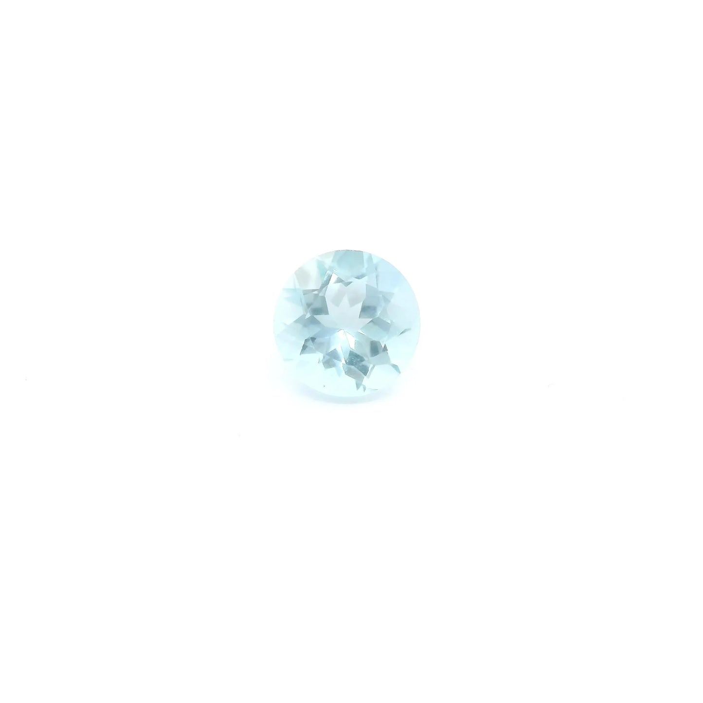 0.50ct Round Natural Aquamarine (Colour Blue, Clarity Eye Clean, Cut Faceted)