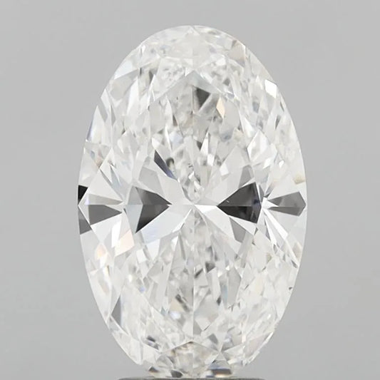 3.50ct Oval Lab Grown Diamond (Colour E, Clarity VS2, IGI Certified)