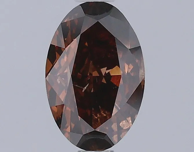 1.00ct Oval Lab Grown Diamond (Colour Fancy Deep Brown, Clarity SI2, IGI Certified)