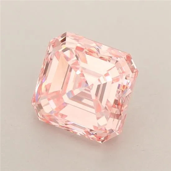 1.26ct Square emerald Lab Grown Diamond (Colour Fancy Intense Pink, Clarity VS1, IGI Certified)