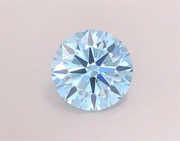 1.01ct Round Lab Grown Diamond (Colour Fancy Vivid Blue, Clarity VVS1, Cut ID, IGI Certified)