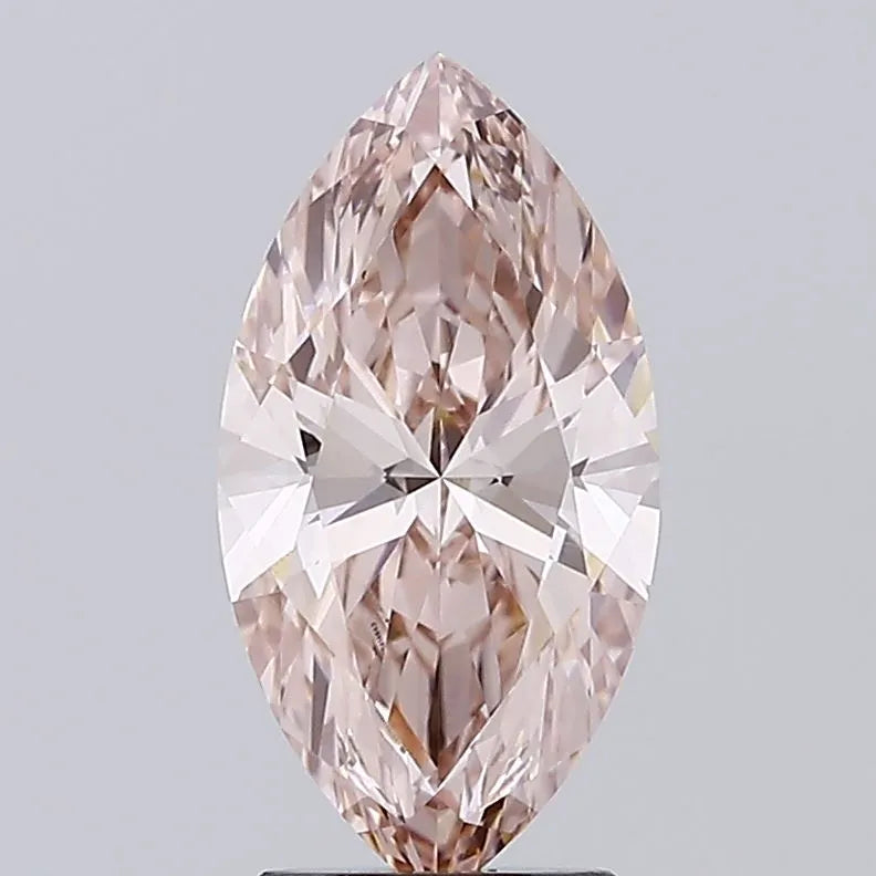 2.53ct Marquise Lab Grown Diamond (Colour Fancy Intense Brownish Pink, Clarity VVS2, IGI Certified)