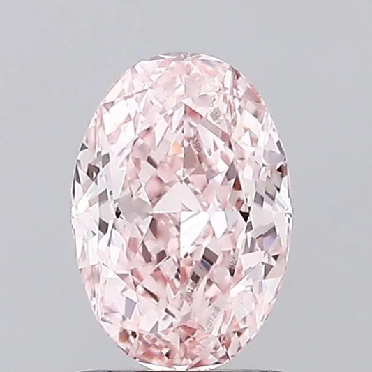 1.11ct Oval Lab Grown Diamond (Colour Fancy Intense Pink, Clarity VVS2, IGI Certified)