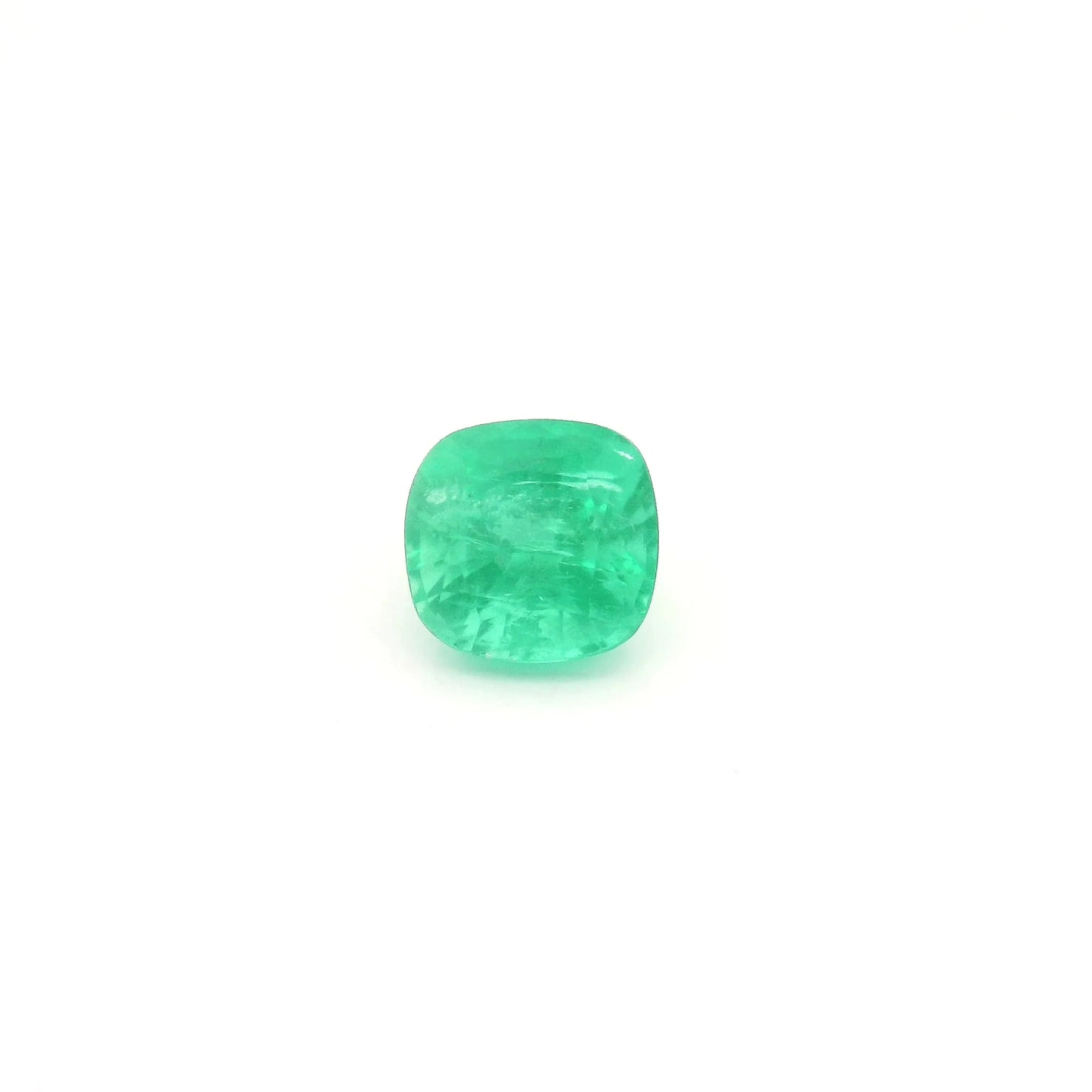 0.91ct Cushion Natural Emerald (Colour Green, Clarity Moderately Included, Cut Faceted)