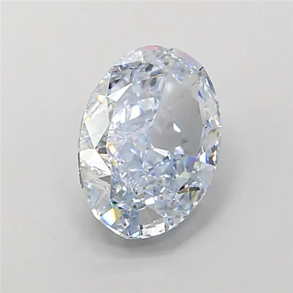 2.00ct Oval Lab Grown Diamond (Colour Fancy Blue, Clarity VVS2, IGI Certified)