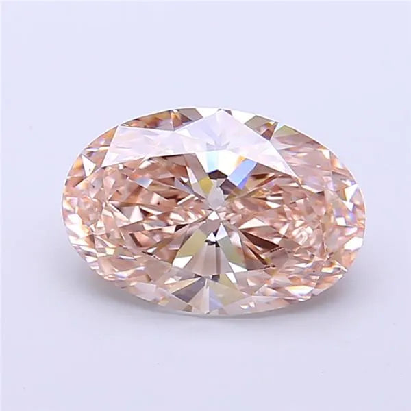 2.02ct Oval Lab Grown Diamond (Colour Fancy Pinkish Brown, Clarity VS1, IGI Certified)