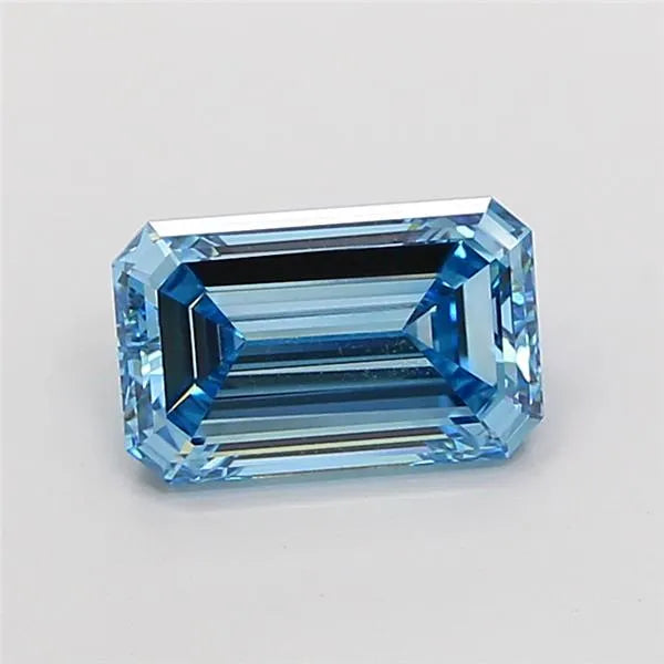 2.06ct Emerald Lab Grown Diamond (Colour Fancy Vivid Blue, Clarity VS1, IGI Certified)