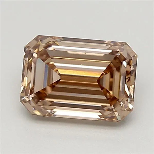 2.10ct Emerald Lab Grown Diamond (Colour Fancy Brown, Clarity VVS2, IGI Certified)