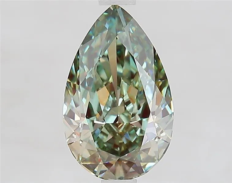 2.10ct Pear Lab Grown Diamond (Colour Fancy Gray Green, Clarity VVS2, IGI Certified)