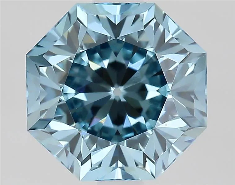 2.33ct Octagonal Lab Grown Diamond (Colour Fancy Vivid Blue, Clarity VS1, IGI Certified)