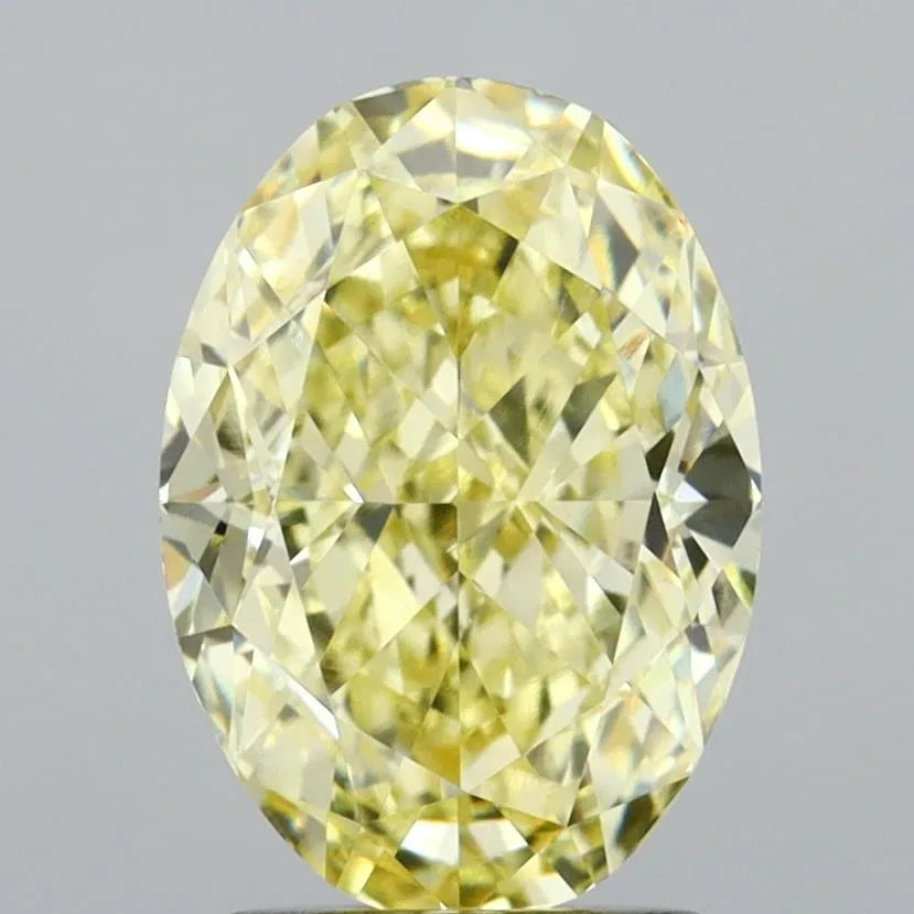 2.50ct Oval Lab Grown Diamond (Colour Fancy Light Yellow, Clarity VVS2, IGI Certified)