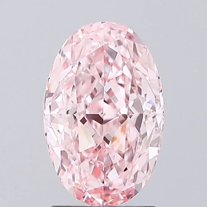 2.52ct Oval Lab Grown Diamond (Colour Fancy Vivid Pink, Clarity VVS2, IGI Certified)