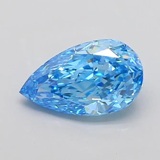 2.59ct Pear Lab Grown Diamond (Colour Fancy Vivid Blue, Clarity VVS2, IGI Certified)
