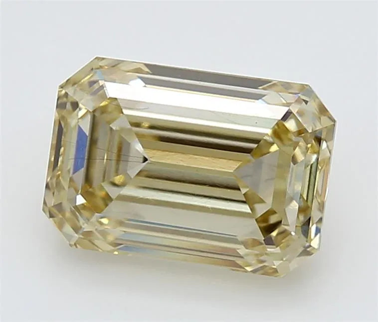 2.72ct Emerald Lab Grown Diamond (Colour Fancy Yellow, Clarity VS2, IGI Certified)