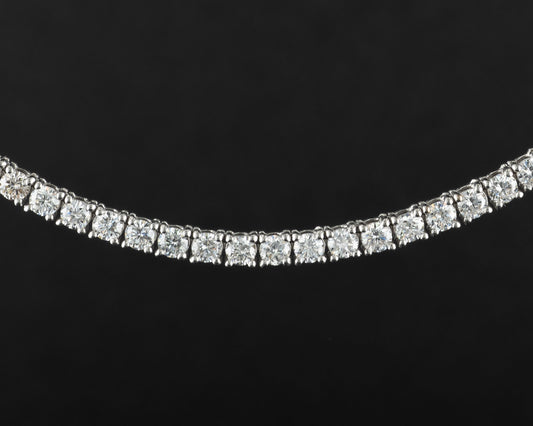 10 ctw Lab-Grown Diamond Prong Tennis Necklace