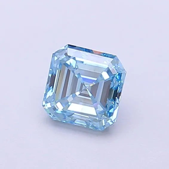 0.51ct Asscher Lab Grown Diamond (Colour Fancy Intense Blue, Clarity VS1, IGI Certified)