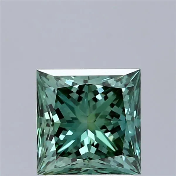 2.07ct Princess Lab Grown Diamond (Colour Fancy Vivid Green, Clarity VS1, Cut GD, IGI Certified)