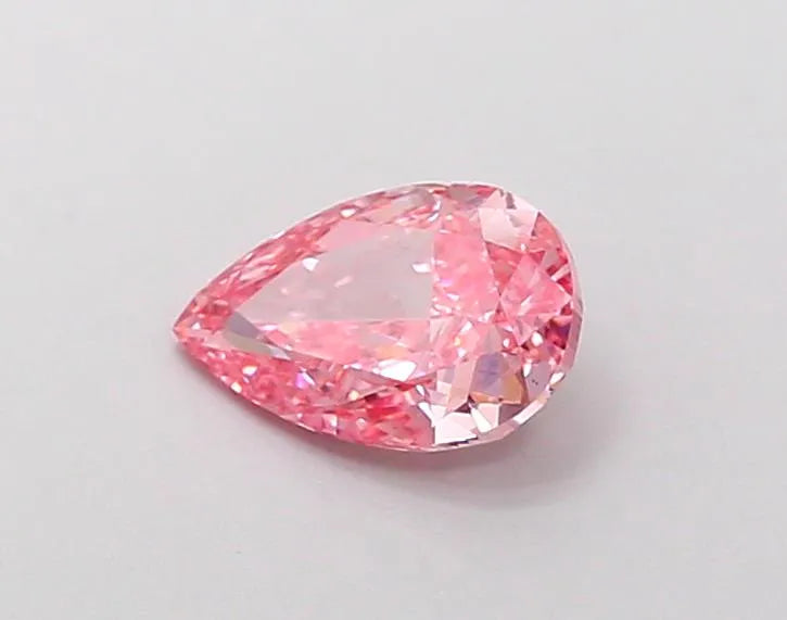 0.73ct Pear Lab Grown Diamond (Colour Fancy Vivid Pink, Clarity VS1, IGI Certified)